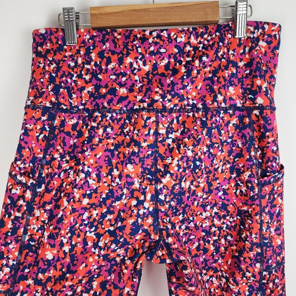 Ideology Compression Side-Pocket Cropped Leggings Multicolor Abstract Pattern M - Picture 10 of 14